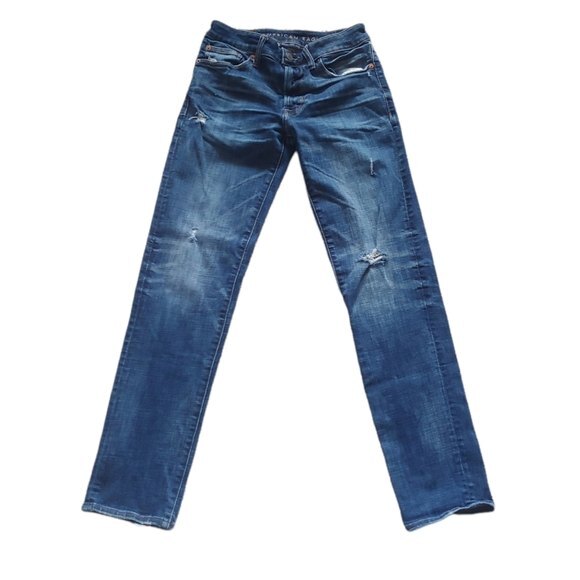 American Eagle Men's Distressed Slim Straight Jeans Size 28x32 - Picture 1 of 7